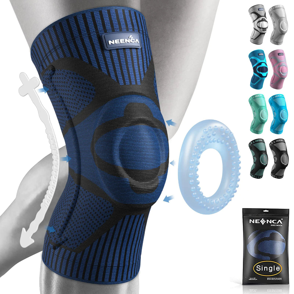 NEENCA Knee BracesCompression Knee Support for Knee Pain Relief  Sleeve  Meniscus Tear ACL Arthritis Joint Pain Injury Recovery