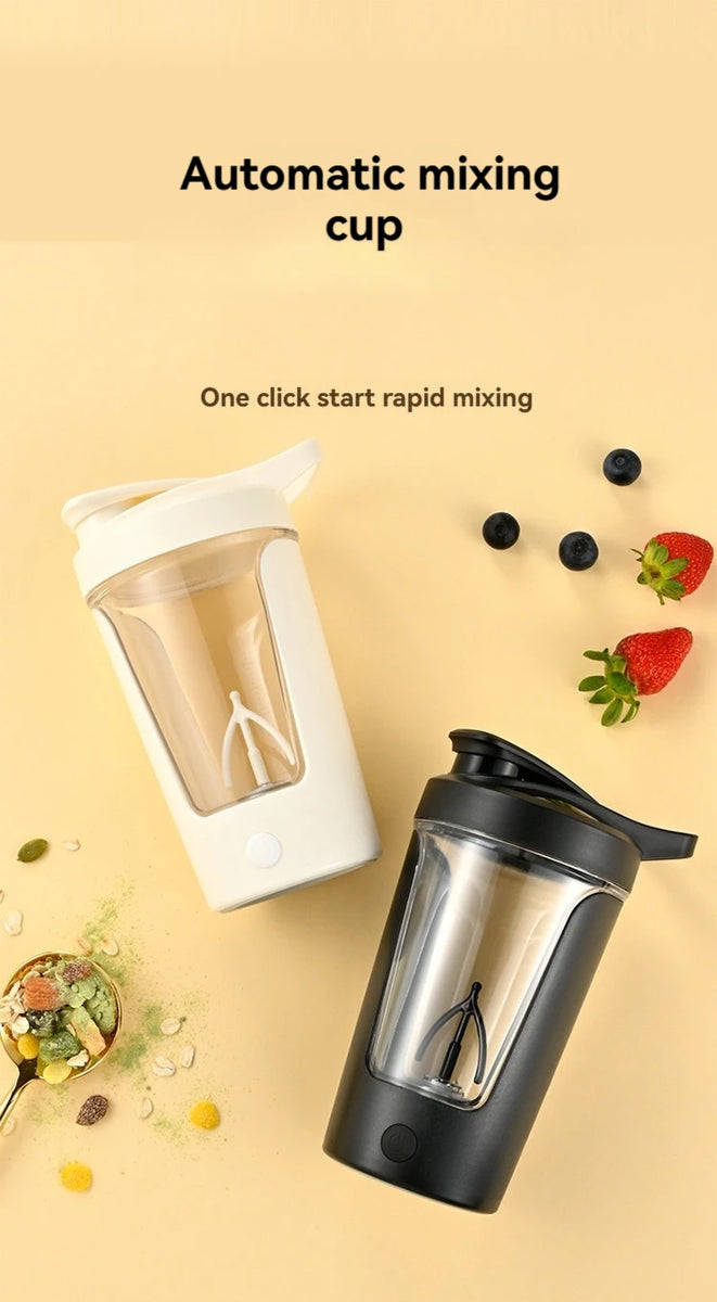 Electric Protein Shaker Bottle – Automatic Self-Stirring Portable Blender for Coffee & Fitness