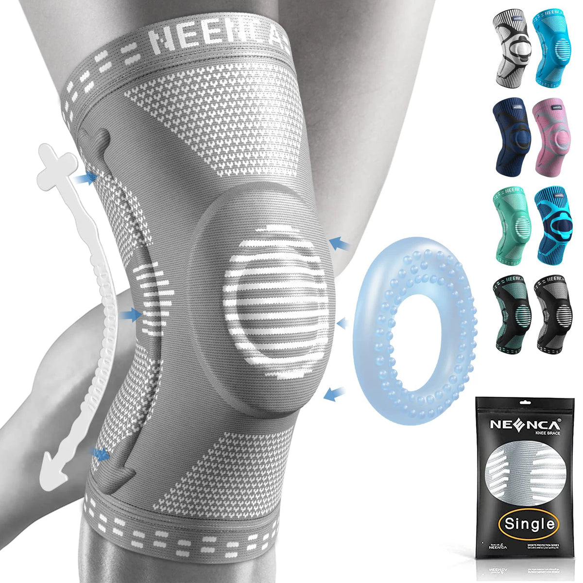 NEENCA Knee BracesCompression Knee Support for Knee Pain Relief  Sleeve  Meniscus Tear ACL Arthritis Joint Pain Injury Recovery